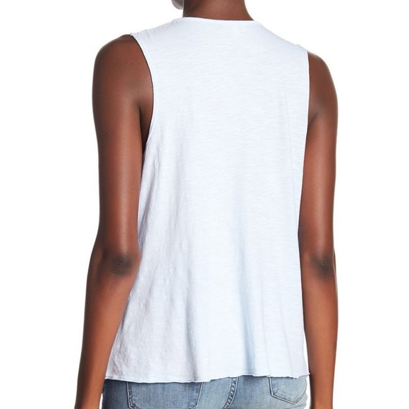 Sundry Baby Blue Amour Peplum Tank Top - Picture 3 of 8